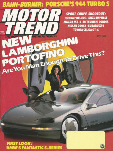 MOTOR TREND 1988 MAY - SPORTBAK, PORTOFINO, TVR 280i